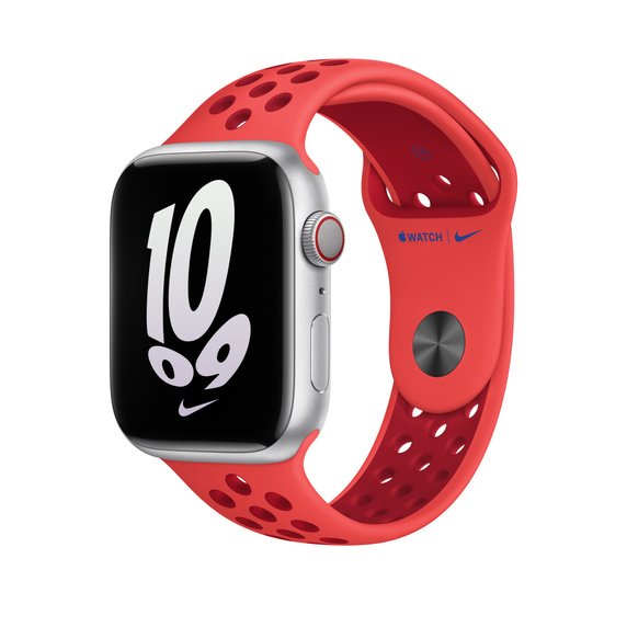 Apple 42 44 45mm Bright Crimson Gym Red Nike Sport Band